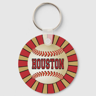 RETRO HOUSTON BASEBALL SLEUTELHANGER