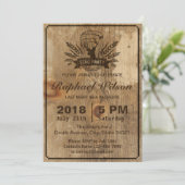 Retro houten bier- en vrijgezellenkaart voor manne kaart (Staand voorkant)