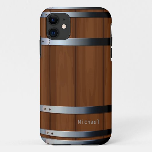 Retro houten biervat Case-Mate iPhone case (Achterkant)