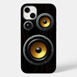 Retro Houten Trio van de Spreker van de Korrel Case-Mate iPhone Case