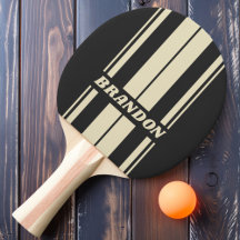 Retro Houtskool Bord Strepen met Naam