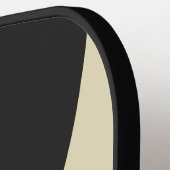 Retro Houtskool Drie Cirkel Streep met Naam Pickleball Paddle (Links Detail)