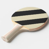 Retro Houtskool Drie Vette Strepen Tafeltennisbatje (Voorkant Gekanteld)