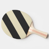 Retro Houtskool Drie Vette Strepen Tafeltennisbatje (Zijkant)