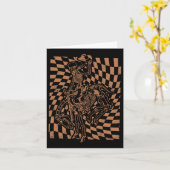 Retro Howdy Cowboy skelet met Cowboy Pet en Ho Kaart (Gele Bloem)