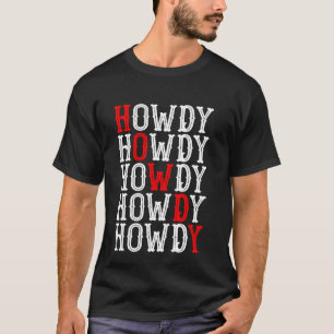 Retro Howdy Cowgirl Rodeo Western land T-shirt