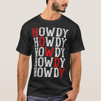 Retro  Howdy Cowgirl Rodeo Western T-shirt