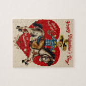 Retro  Howdy Pardner Valentijnsdag Legpuzzel (Horizontaal)