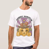 Retro Howdy Pumpkin - Herfst T-Shirt (Voorkant)
