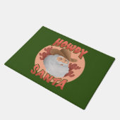 Retro Howdy Santa Rustic Cowboy Kerstmis Deurmat (Schuin)