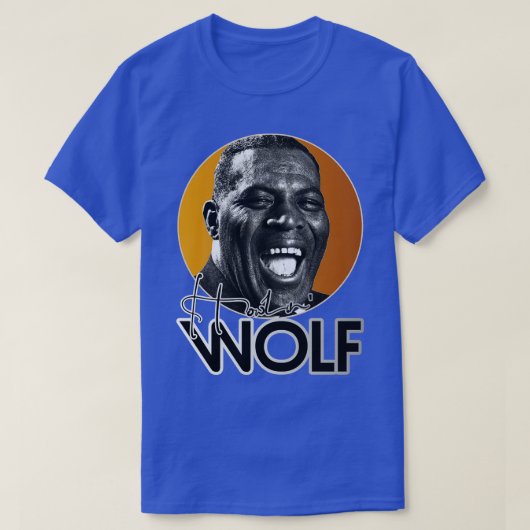 Retro Howlin Wolf Gold Tribute T-shirt (Design voorkant)