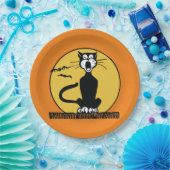 Retro Howling Halloween Cat Bord (Feest)