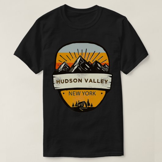 Retro  Hudson Valley, New York Souvenir T-shirt (Design voorkant)