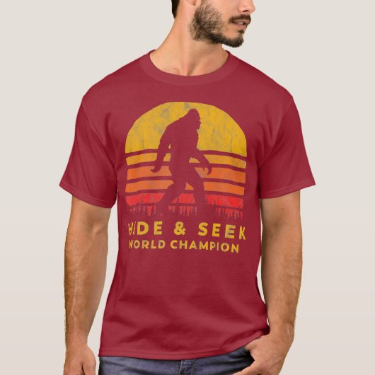 Retro Huid Seek World Champ Bigfoot Sun T-shirt (Voorkant)