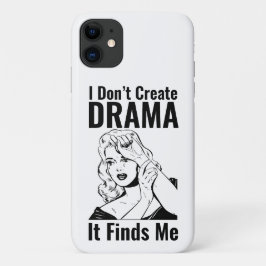Retro huilende vrouw drama iPhone hoesje