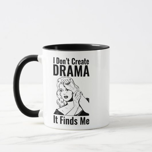 Retro Huilende Vrouw Drama Mok (Links)