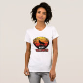 Retro Huilende Wolf Fijne Halloween Vectorontwerp T-shirt (Voorkant volledig)