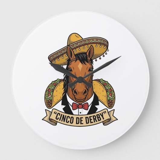 Retro Huilende Wolven Volle Maan Vector Design Grote Klok (Voorkant)
