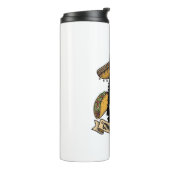 Retro Huilende Wolven Volle Maan Vector Design Thermosbeker (Gedraaid links)