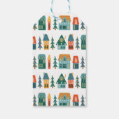 Retro Huis Vakantie Cadeaulabel (Achterkant)