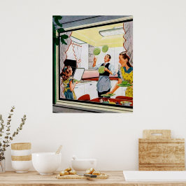Retro  huisdecor poster