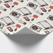 Retro,  huishoudelijke artikelen cadeaupapier (Hoek)