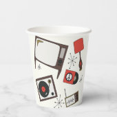 Retro,  huishoudelijke artikelen papieren bekers (Achterkant)