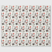 Retro huishoudelijke design cadeaupapier (Vlak)