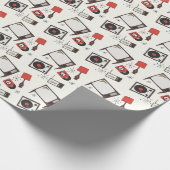 Retro huishoudelijke design cadeaupapier (Hoek)