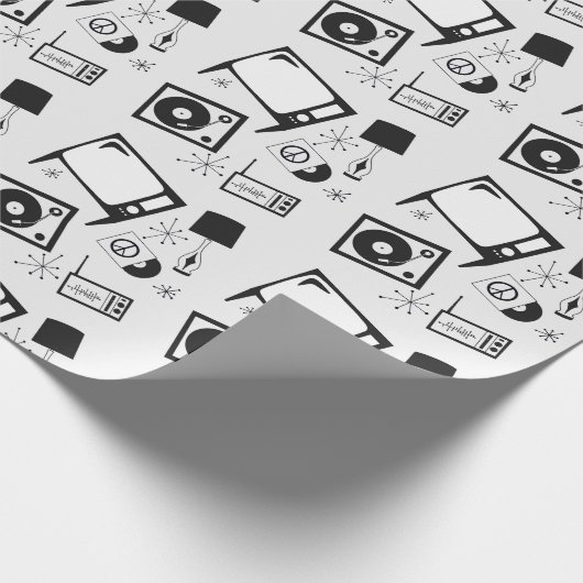 Retro, huishoudelijke design cadeaupapier (Hoek)