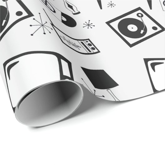 Retro, huishoudelijke design cadeaupapier (Rol Hoek)