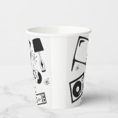 Retro, huishoudelijke design papieren bekers (Links)