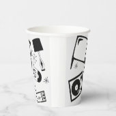 Retro, huishoudelijke design papieren bekers (Rechts)