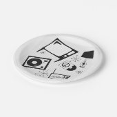 Retro, huishoudelijke design papieren bordje (Gekanteld)