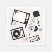 Retro, huishoudelijke design servet (Voorkant)