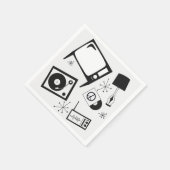 Retro, huishoudelijke design servet (Hoek)