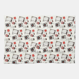 Retro huishoudelijke design theedoek