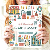 Retro Huishoudelijke Karweitjes Aangepaste Familie Planner