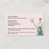 Retro Huishoudelijke schoonmaakdiensten Visitekaartje (Achterkant)