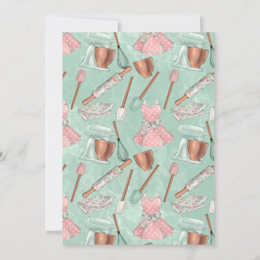 Retro  Huisvrouw 50's Vrijgezellenfeest Kaart (Achterkant)