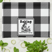 Retro Huisvrouw Bakken Humor Keuken Handdoek (Gevouwen)