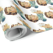 Retro huisvrouw cadeaupapier (Rol Hoek)