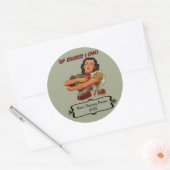 Retro Huisvrouw Canning Label Aangepaste naam en d (Envelop)