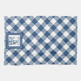 Retro Huisvrouw Funny Plaid Keuken Handdoek