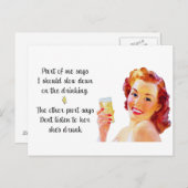 Retro Huisvrouw Funny Quote Briefkaart (Voorkant / Achterkant)