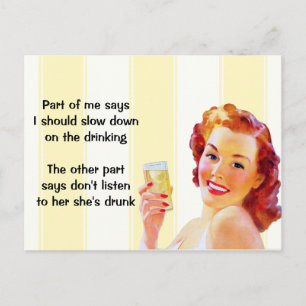 Retro Huisvrouw Funny Quote Briefkaart