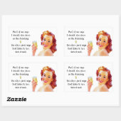 Retro Huisvrouw Funny Quote Stickers (Vel)