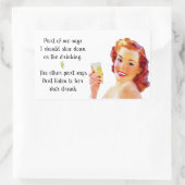 Retro Huisvrouw Funny Quote Stickers (Tas)