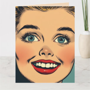 Retro huisvrouw grappige verjaardagskaart kaart