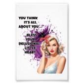 Retro Huisvrouw Humor Blond Pin-up Meisje Foto Afdruk (Voorkant)